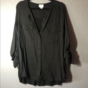 Black button down shirt